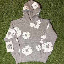 Grey Denim Hoodie