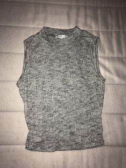 Charlotte Russe Grey Crop Top