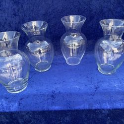 4 pc beautiful flower vases altogether $20