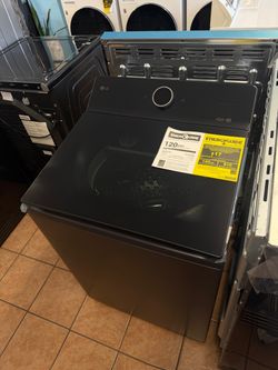 LG 5.5 cu. ft. Top Load Washer in Matte Black eZDispense