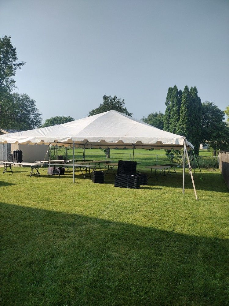 30x30 Frame Tent Fire Retardant $1500