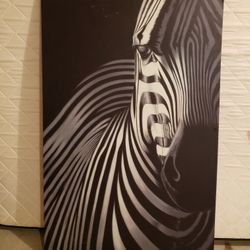 Extra Large Canvas Zebra Print 59"x40"