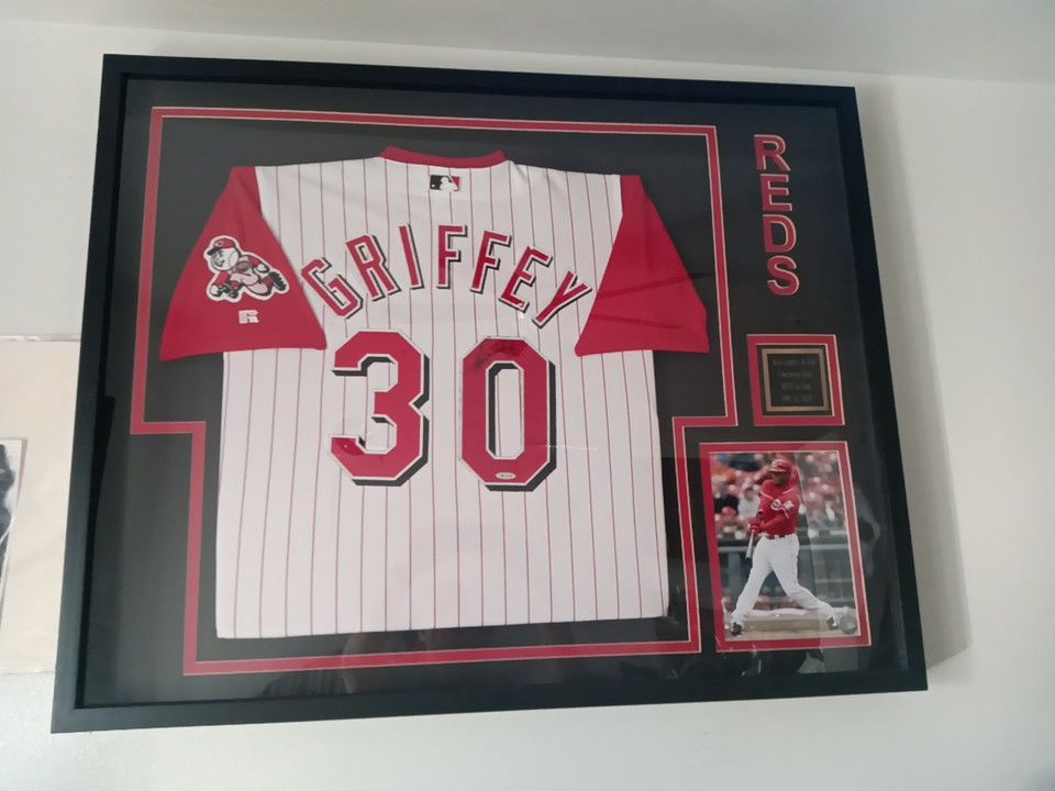 Ken Griffey Jr Autographed Jersey In Frame