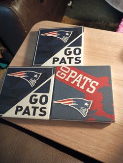 New England Patriots Coaster Set of 3