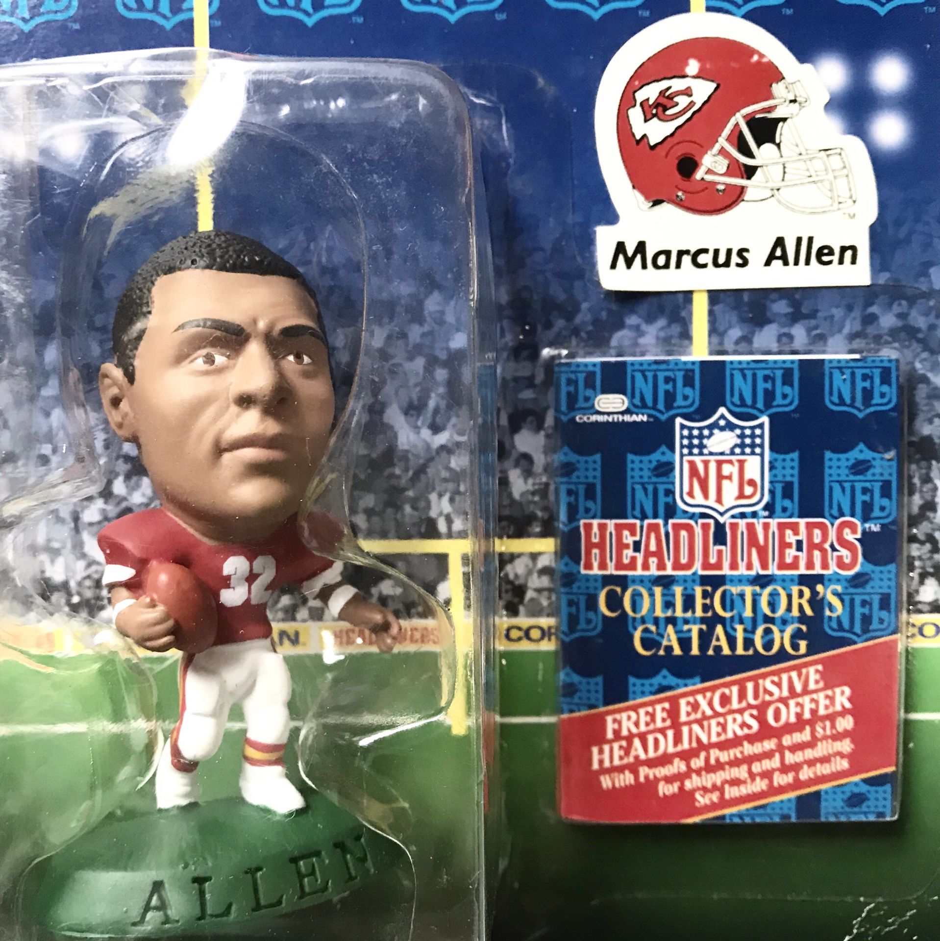 Marcus Allen NFL Headliners Corinthian Figure + Collectors Catalog NEW in Box 🏈