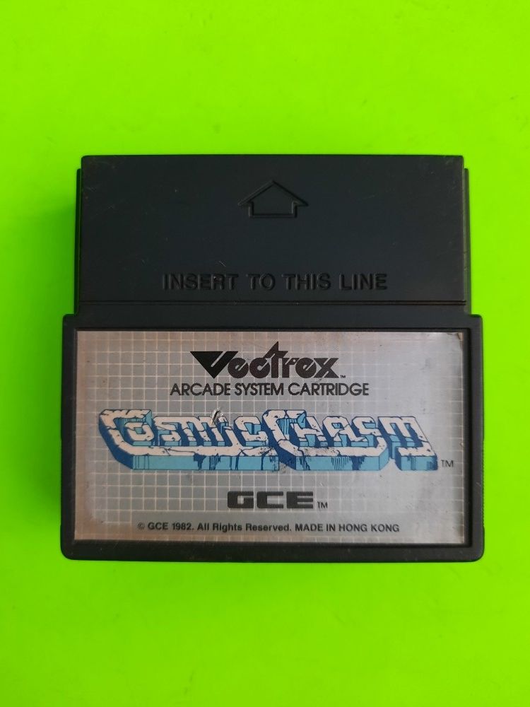 Vintage Vectrex Game Cart Cosmic Chasm -- Authentic Original Video Game Cartridge 1982