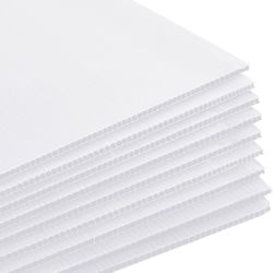 Patelai 6 Pcs 24 x 48 Inches Corrugated Plastic Sheet Corrugated Poster Board 4mm Thick Waterproof Blank Board Sheets Plastic Yard Sign for =Q1-785