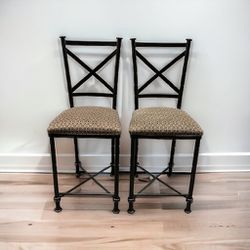 $40 for (2) Counter Height Metal Stools w/Padded Seat