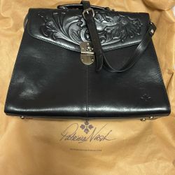 Patricia Nash - Portfolio Satchel- Black Brand New