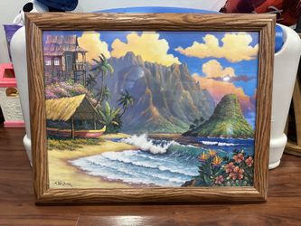 Well Made 22cm X 28cm Hawaiian Screen Wall Picture
