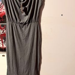 Gray Short Sleeve Dress New With Tag