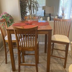High Top Kitchen Table And 4 Chairs