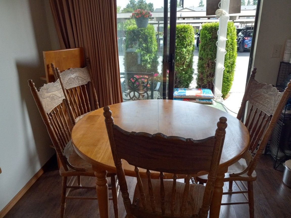 Wood Table and Chairs