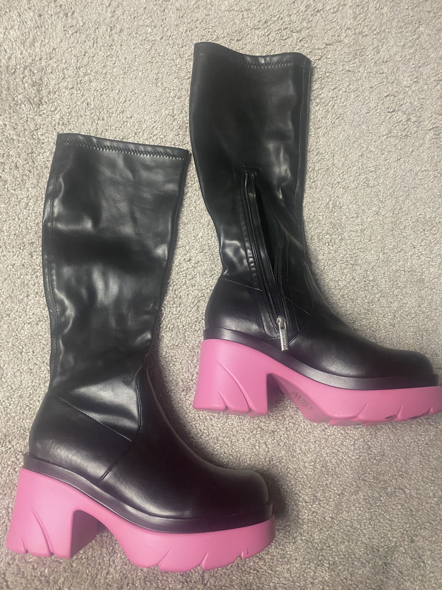 Cape Robbin Pink & Black Boots Size 9