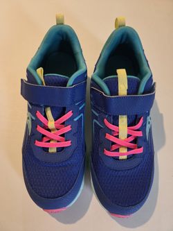 Big Girls size 6W "Saucony" Wind 3.0 A/C Purple/Blue Athletic Sneakers 