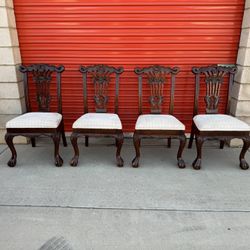 4 Chairs Maitland Smith Chippendale. Baroque style. Antique 