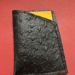  Wallet 💳 Card Holder   Exotic  Black Ostrich 