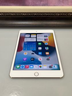 Apple iPad Mini 4th Gen White And Gold A1538 32GB Tablet 7.9” iOS 15.8 - $79