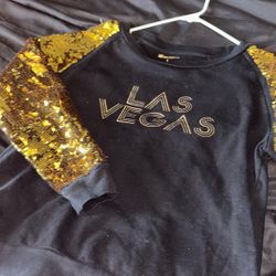 Size Large Las Vegas Gold Sequin Sweatshirt