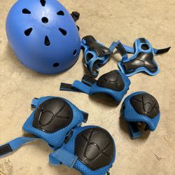 Blue Helmet And Pads