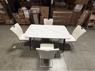 Brand New Sintered Stone Indoor Outdoor Dining Table with 4 Chairs