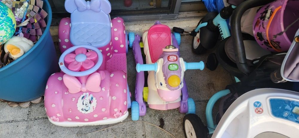 Used Outside Toys Minnie Mouse Car & VTech Horse