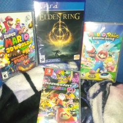 Nintendo Switch Mario Games New Factory Sealed 3 Total (See Pics) + PS4 Eldon Ring New Factory Sealed!