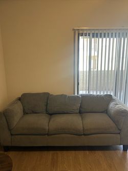 Gray Fabric 3-Seat Sofa