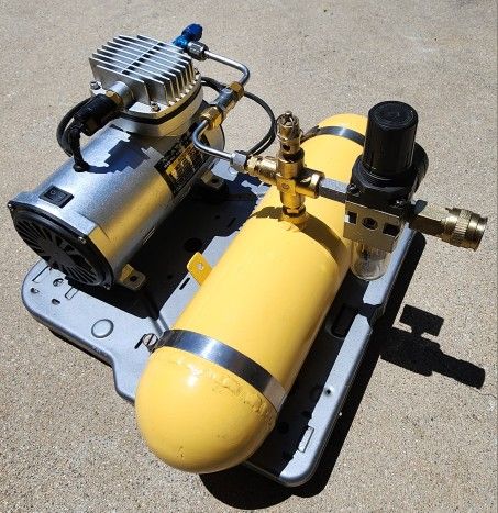 60 psi quiet air compressor for airbrushing or other small applications