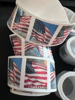 Forever Stamps Roll USA Flag 2024