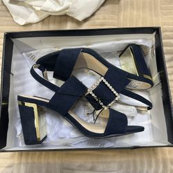 Blue And Gold  Heels Brand New Size 5.5