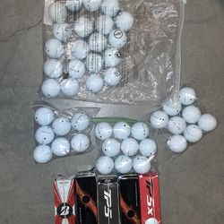 New pro v1, tp5, tp5x Bridgestone rx, srixon xv golf balls 44 total