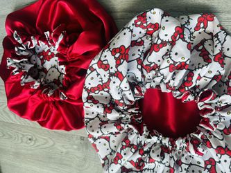Hello Kitty Handmade Satin Hair Bonnets 