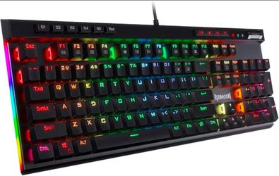 Redragon K580 Wired RGB Mechanical Gaming Keyboard, Macro Key & Media Wheel
5 On-Board