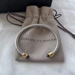 David Yurman Classic Amethyst Cable Bracelet