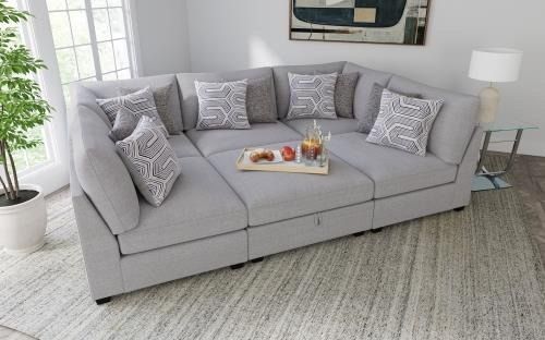 New Sectional Grey 6 PCs