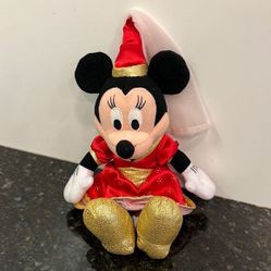 Minnie Mouse plush princess doll 12” Disneyland Walt Disney World Parks 