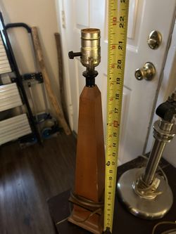 vintage wood table lamp With Shade