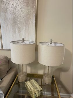 Moving sale. (2)New never been used usb port -3 way lighting lamps.