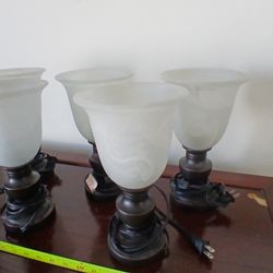 rustic table lamps with marbleized alabaster glass shades