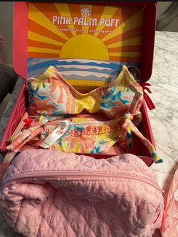 Pink Palm Puff Sherbert Swirl 