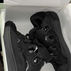 Lanvin Paris Men's Black Curb Sneakers
