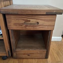 This End Up Wood Table Nightstand With Drawer