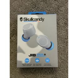 BRAND NEW Skullcandy Jib True 2 Wireless Earbuds Light Grey/Blue Tile IPX4