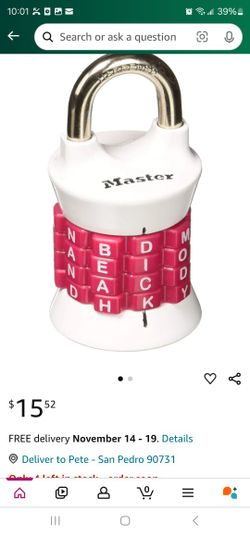 Master Lock 1535DWD Wide Word Combination Padlock