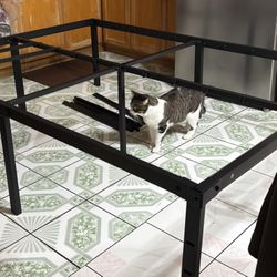 20" Metal Full Bed Frame – Storage & Sturdy, Black