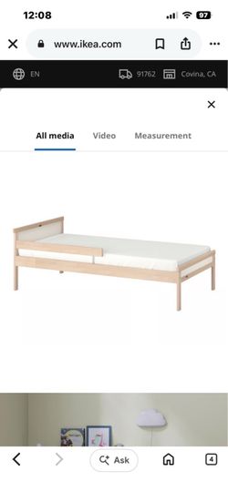 IKEA Kids Toddler Bed with Guard Rail