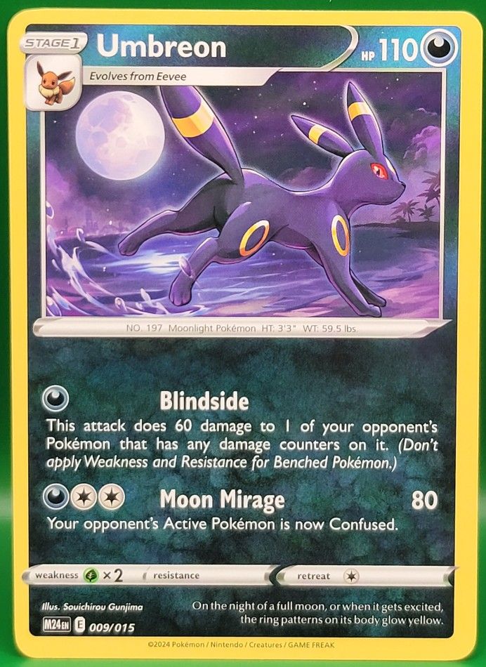 Umbreon - New 2025 McDonalds Happy Meal Pokémon Dragon Discovery Card 009/015