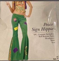 Leg Avenue Sexy Woman’s Hippie Costume Size Medium Halloween Festival Party 70s