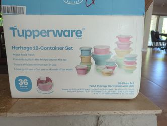 Tupperware 36 Piece Heritage Container Set Pastel